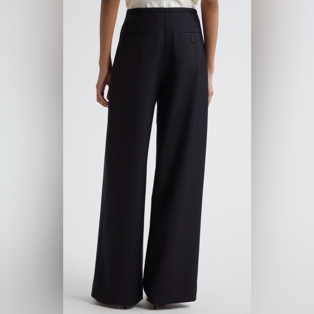 Rohe Relaxed Fit Wool Drawstring Pants, 38, Black - Picture 6 of 9